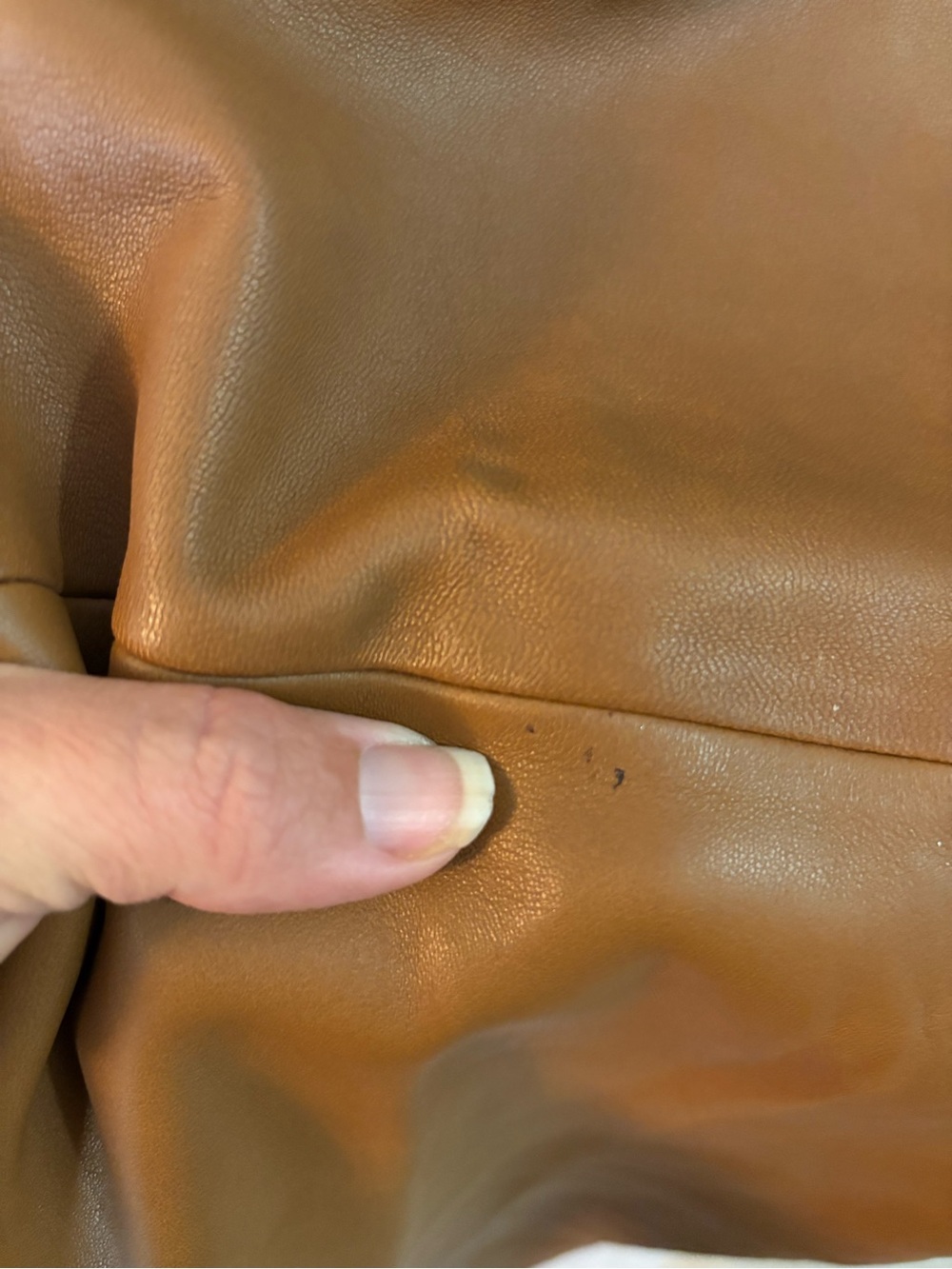 Nordstrom Brown Genuine Leather Pants - Picture 7 of 7